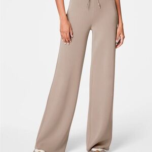 Spanx Air Essentials Tan Wide-Leg Pants